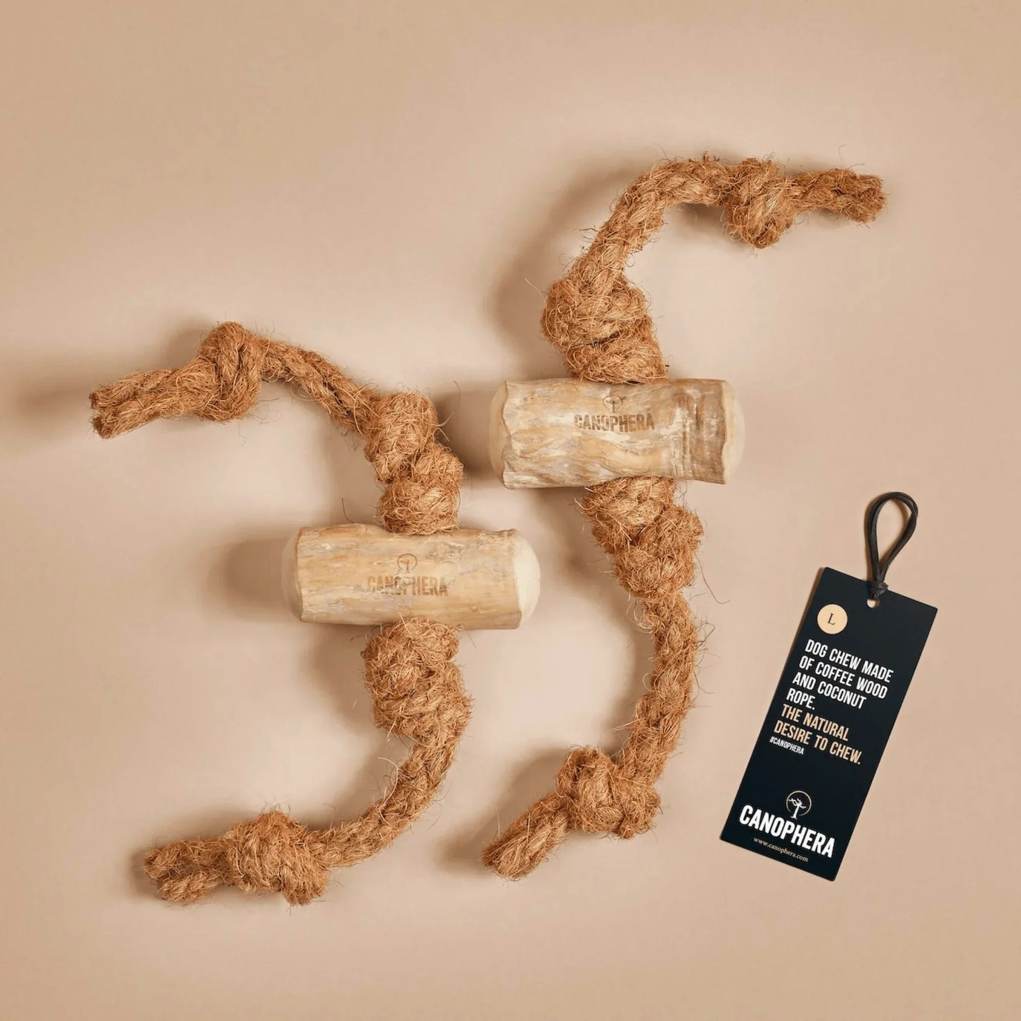 Canophera - Coffee Tree Wood Chew & Coconut Rope Toy